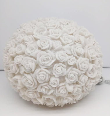 Illuminated Sandstone Sphere - Rose