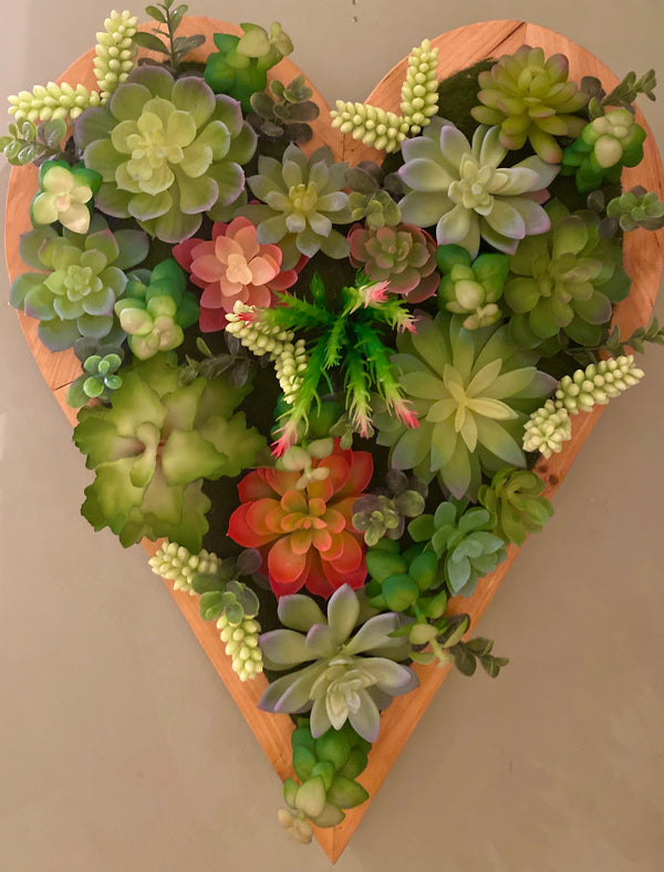 Barbara King Hanging Succulent Wall Art with Lights
