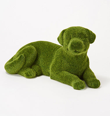 Sculptured Faux Moss Animals - Dog