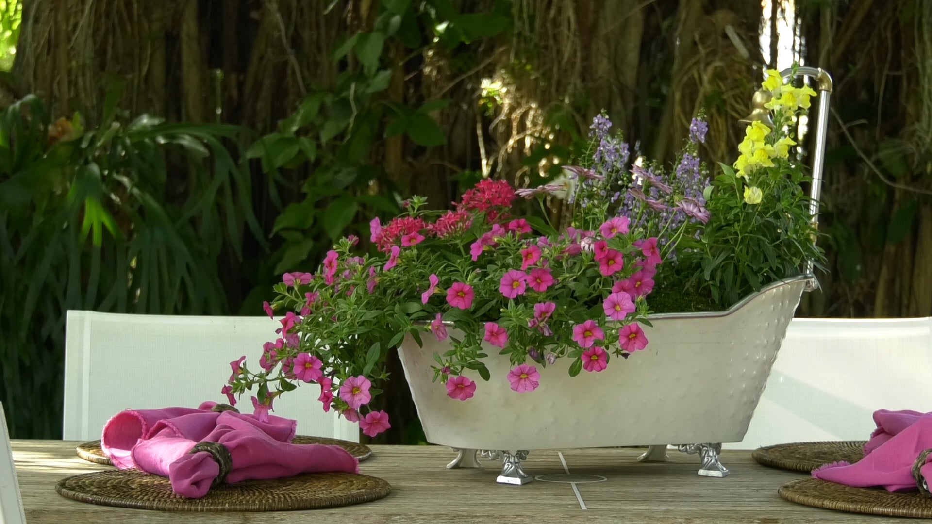 Barbara King 23" Antique Rustic Finished Metal Bathtub Planter Barbara King Home and Garden