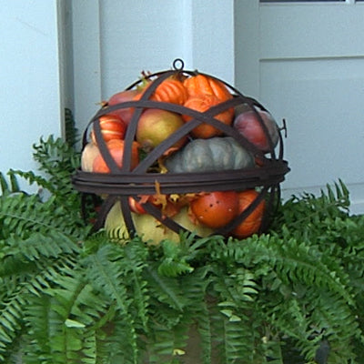 Set of 2 Decorative Garden Spheres - Bronze
